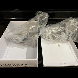 Caparros Womens Heels, Silver, Size 8 M USA